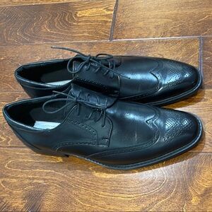 JOSEPH ABBOUD black leather oxfords dress shoes Size 13D
